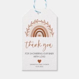 Boho Rainbow Favors Tag, Earthy Baby Shower Tag Geschenkanhänger