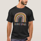 Boho Rainbow First Day of School 2021 Second Grade T-Shirt (Vorderseite)