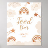 Boho Rainbow Food Bar Sign Poster (Vorne)