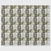 Boho Rainbow Foto Collage Wrapping Paper Geschenkpapier (Flach)