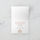 Boho Rainbow Foto Dankeschön Card - Earthy Waterco Dankeskarte (Innenseite)