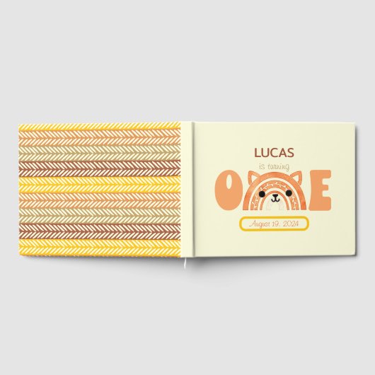 Boho Rainbow Fox Gästebuch (Voll)