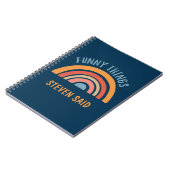 Boho Rainbow Funny Things Mein Kind sagte Custom Notizblock (Linke Seite)