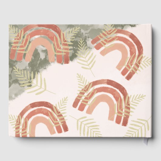 Boho Rainbow Gästebuch (Rückseite)