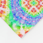 Boho Rainbow Gefärbte Krawatte Pattern fröhlich Fleecedecke (Ecke)