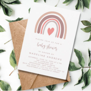 Boho Rainbow Gender Neutral Baby Shower Einladung
