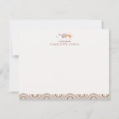 Boho Rainbow Geometric Pattern Kids Stationery Mitteilungskarte (Vorderseite)