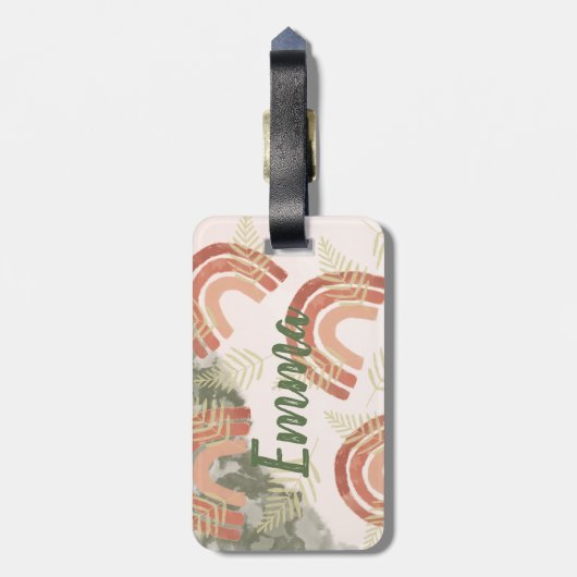 Boho Rainbow Gepäckanhänger (Rückseite vertikal)