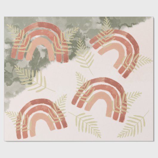 Boho Rainbow Geschenkpapier (Flach)