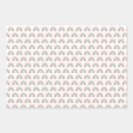 Boho Rainbow Geschenkpapier Set (Vorderseite)