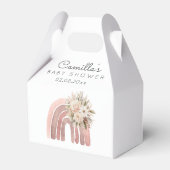 Boho Rainbow Girl Baby Shower Geschenkschachtel (Rückseite)