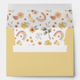Boho Rainbow Girl Birthday Envelope - Watercolor P
