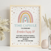 Boho Rainbow Girl Birthday Time Kapselunterschrift Poster
