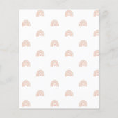 Boho Rainbow Girl Budget Einladung zum Geburtstag (Rückseite)