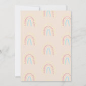 Boho Rainbow Girl Lovely Onederful Birthday Einladung (Rückseite)