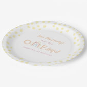 Boho Rainbow Girl Onederful Birthday Paper Tellers Pappteller (Schrägansicht)