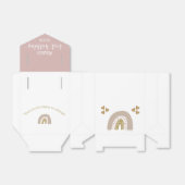 Boho Rainbow Glitzer Heart First Birthday Favor Bo Geschenkschachtel (Ungefaltet)