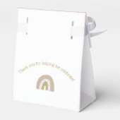 Boho Rainbow Glitzer Heart First Birthday Favor Bo Geschenkschachtel (Rückseite)