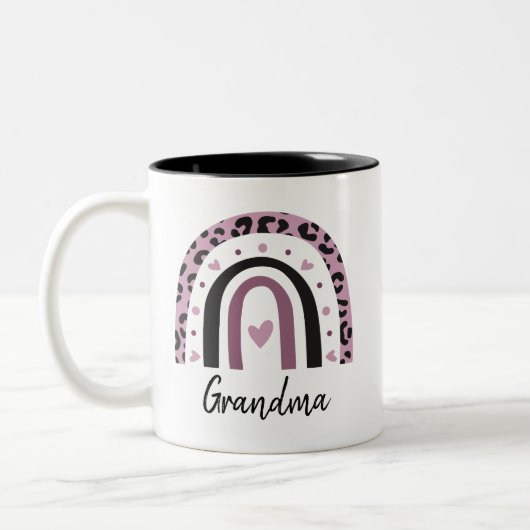 Boho Rainbow Grandma Zweifarbige Tasse (Links)