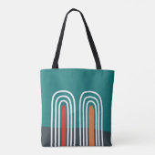 Boho rainbow hand drawn design tasche (Rückseite)