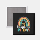 Boho Rainbow Happy Pi Day 3.14 Math Geek Magnet (Vorderseite/Rückseite)
