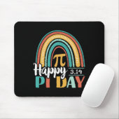 Boho Rainbow Happy Pi Day 3.14 Math Geek Mousepad (Mit Mouse)