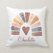 Boho Rainbow Heart Terracotta Bisque Kinderzimmer