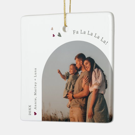 Boho Rainbow & Hearts Arch Falka La La La Christma Keramikornament (Links)