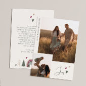Boho Rainbow & Hearts Joy Beige 2 Foto Weihnachten