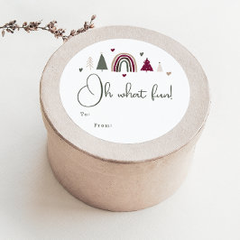 Boho Rainbow & Hearts O was Spaß für einen Urlaub Runder Aufkleber