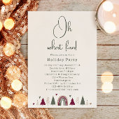 Boho Rainbow & Hearts Oh What Fun Holiday Party Einladung