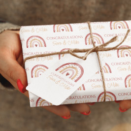 Boho Rainbow Herzlichen Glückwunsch Tag Geschenkanhänger