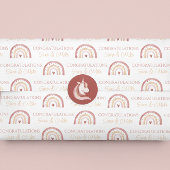 Boho Rainbow Herzlichen Glückwunschpapier Seidenpapier