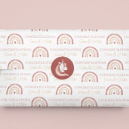 Boho Rainbow Herzlichen Glückwunschpapier Seidenpapier