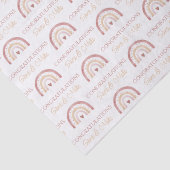 Boho Rainbow Herzlichen Glückwunschpapier Seidenpapier (Detail)