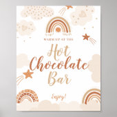 Boho Rainbow Hot Chocolate Bar Sign Poster (Vorne)