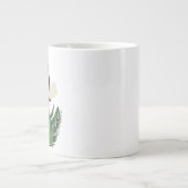 Boho Rainbow in Woman Hand Greenery Jumbo-Tasse (Vorderseite)