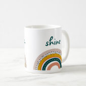 Boho Rainbow Individuelle Name Pastel Trendy Kaffeetasse (VorderseiteRechts)