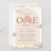 Boho Rainbow ist nicht einmal ihr Geburtstag Einladung (Vorderseite)