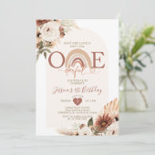 Boho Rainbow ist nicht einmal ihr Geburtstag Einladung (Stehend Vorderseite)