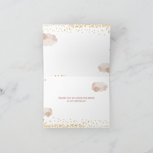 Boho Rainbow ist nicht einsam geklappt Dankeskarte (Innenseite)