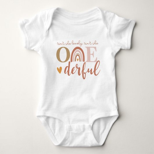 Boho Rainbow ist nicht ihr einsamer Bodysuit Baby Strampler (Vorderseite)