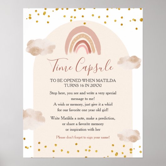 Boho Rainbow ist nicht ihre eintönige Time Kapsel Poster (Vorne)