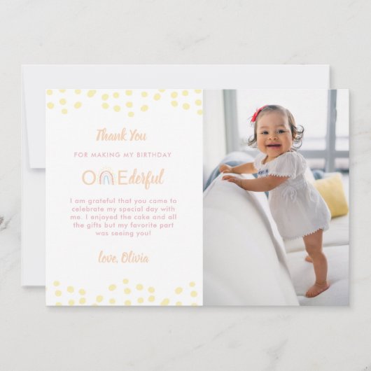 Boho Rainbow ist nicht mehr die einzig Dankeskarte (Vorderseite)