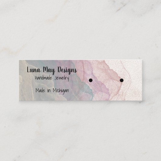 Boho Rainbow Juwelier Display Business Card Mini Visitenkarte (Vorderseite)