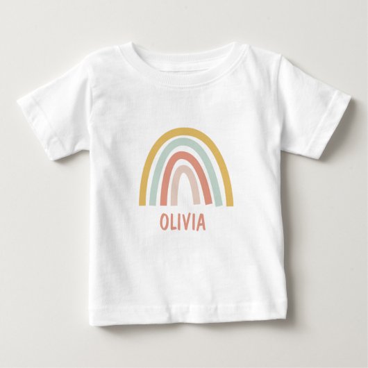 Boho Rainbow Kids Personalisiert Baby T-shirt (Vorderseite)