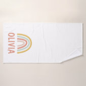 Boho Rainbow Kids Personalisiert Badehandtuch (Badehandtuch)