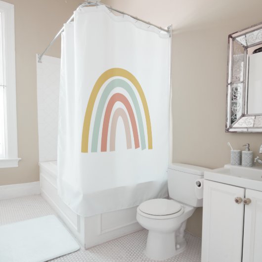 Boho Rainbow Kids Personalisiert Duschvorhang (Beispiel)