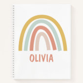 Boho Rainbow Kids Personalisiert Notizblock (Vorderseite)