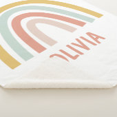 Boho Rainbow Kids Personalisiert Sherpadecke (3/4)